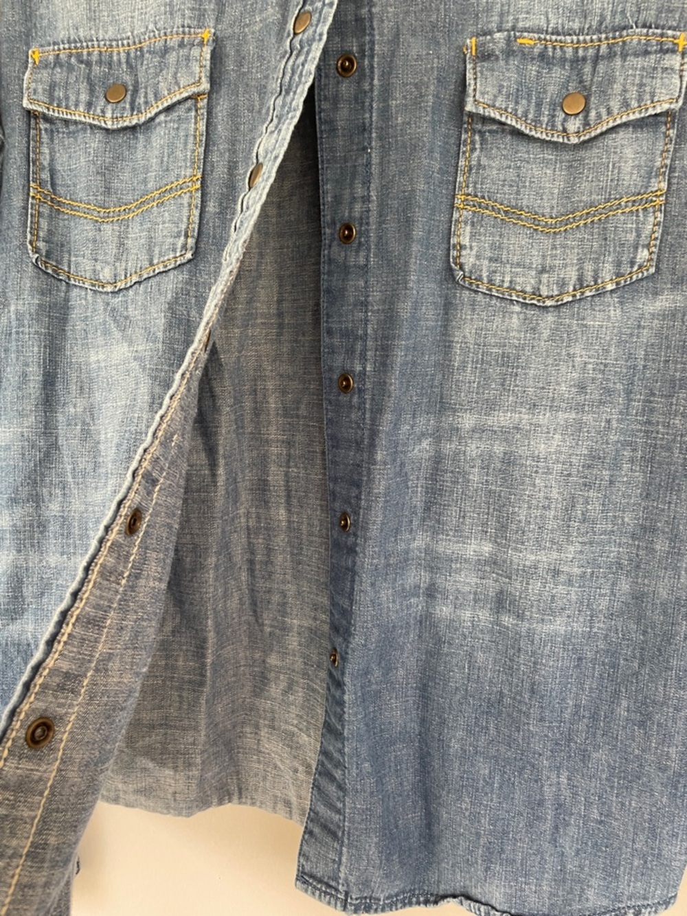 The Wren Slim Western Chambray Shirt from J. Crew No Tag measures: p2p 19” L 24” - Picture 7 of 8